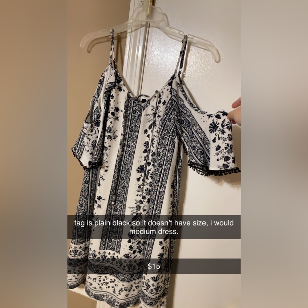 black and white floral dress